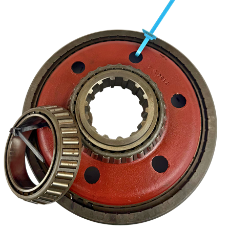 Kuggringshållare med kuggkrans